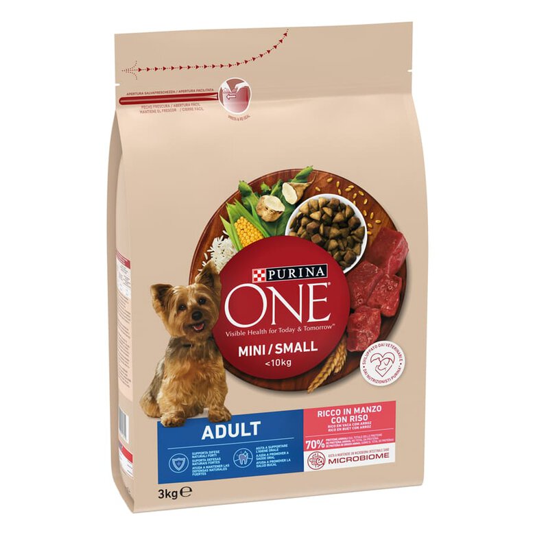 Purina One Mini Adult Bifensis Buey pienso para perros, , large image number null